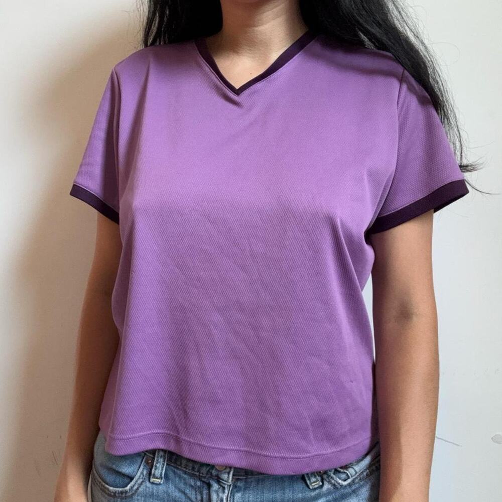 Vintage 90s purple ringer tee